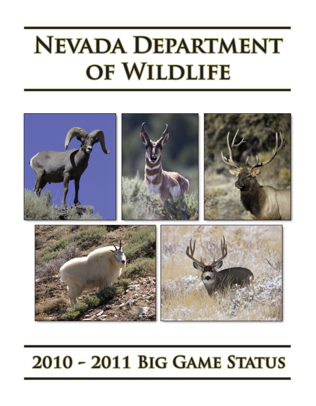 Nevada Department of Wildlife: 2010-2011 Big Game Status