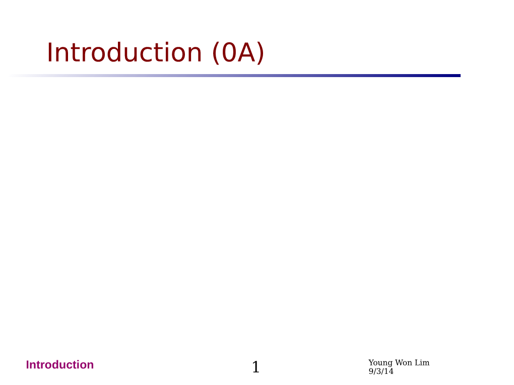 Introduction (0A)