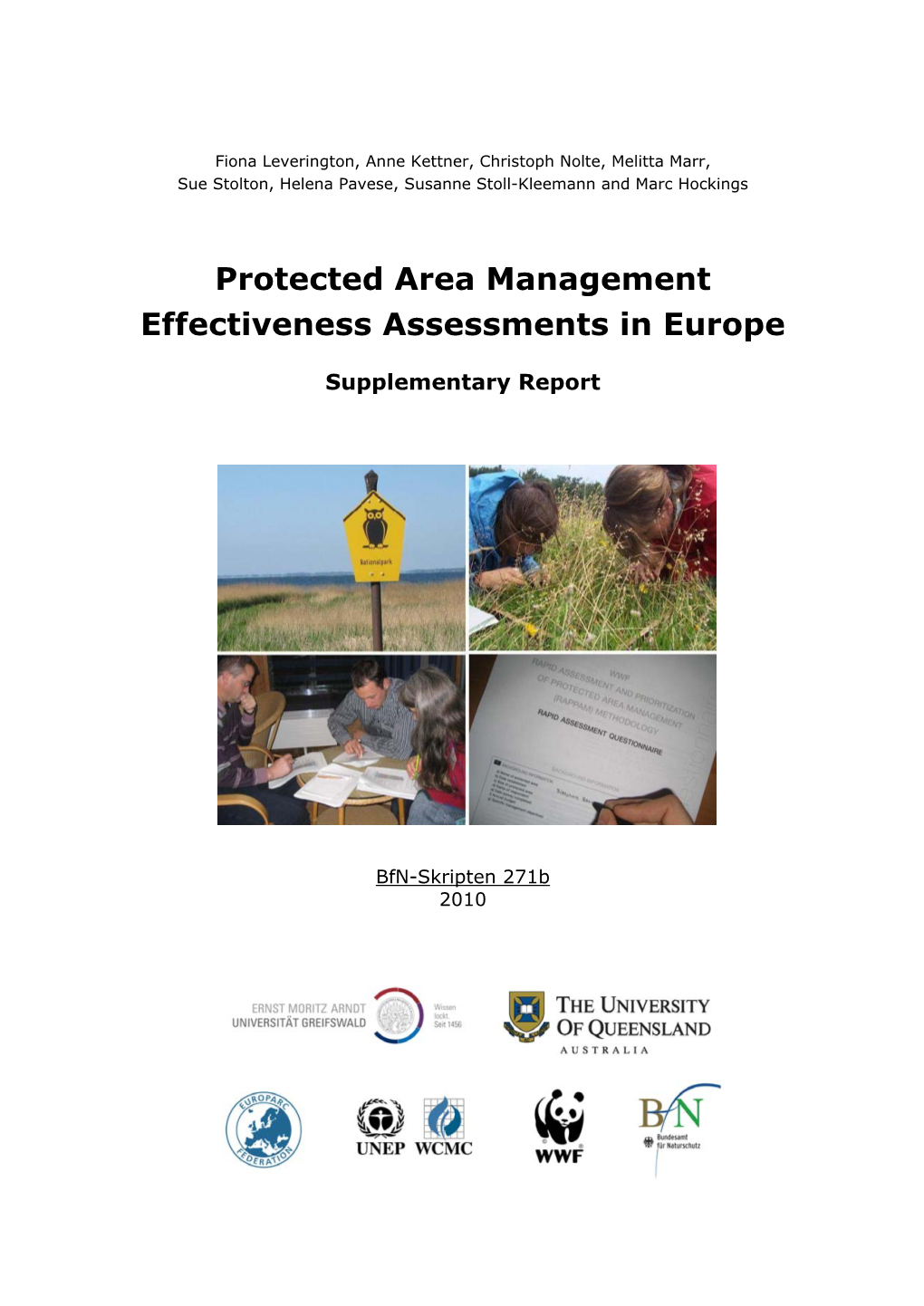 Protected Area Management Effectiveness Assessments in Europe