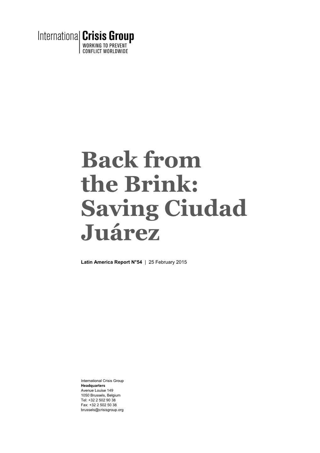 Saving Ciudad Juárez