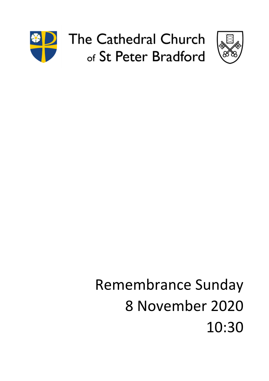 Remembrance Sunday 8 November 2020 10:30