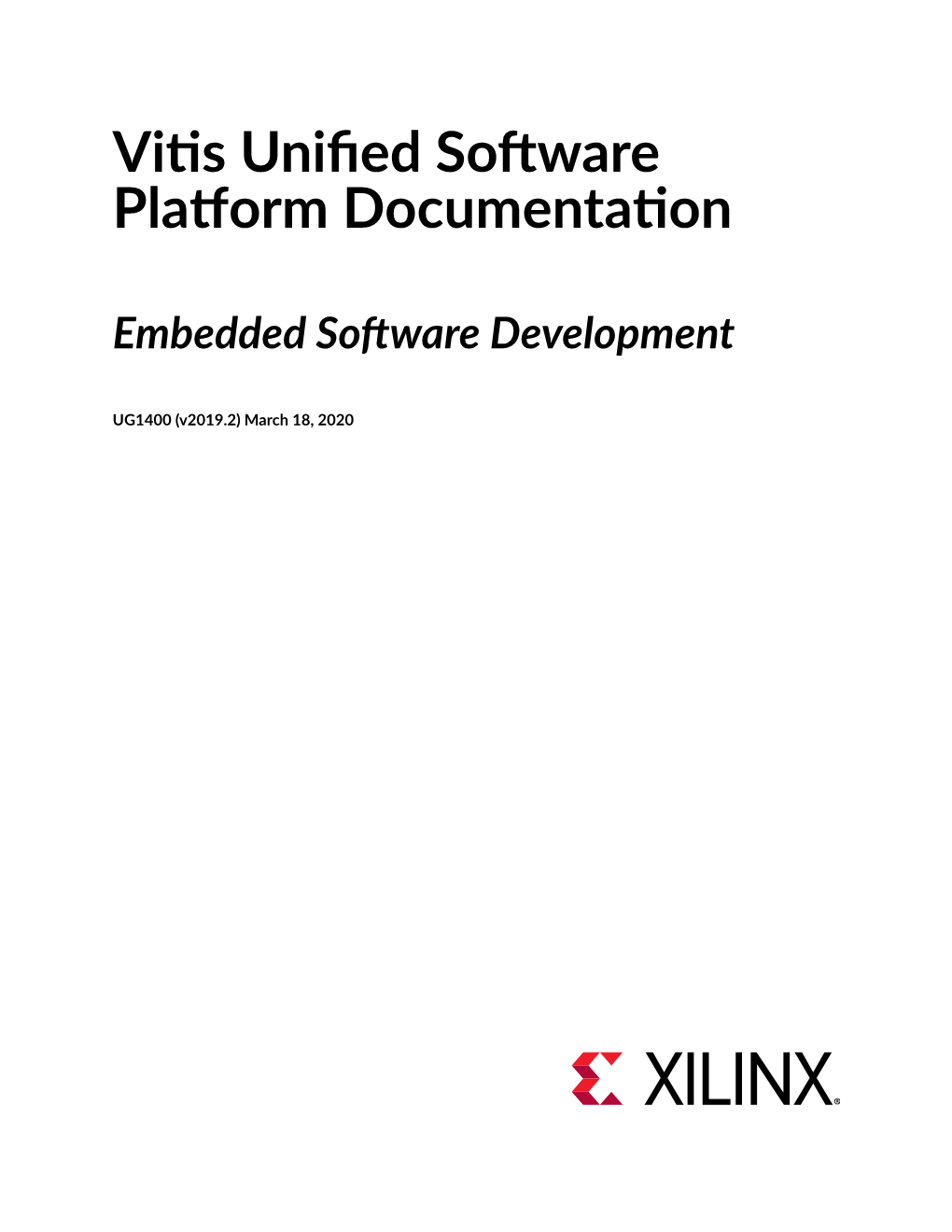 Vitis Unified Software Platform Documentation: Embedded Software Development (UG1400)