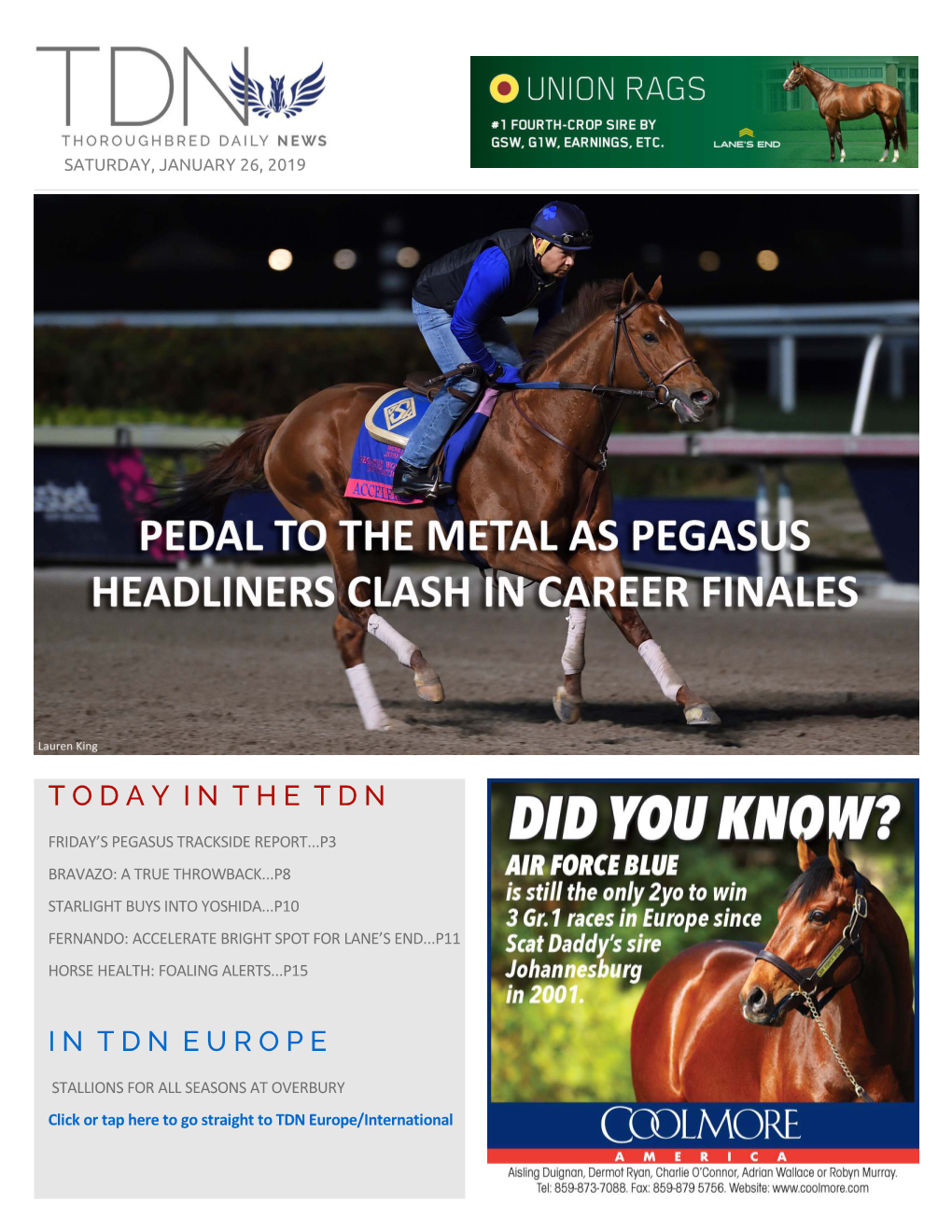 Today in the Tdn in Tdn Europe