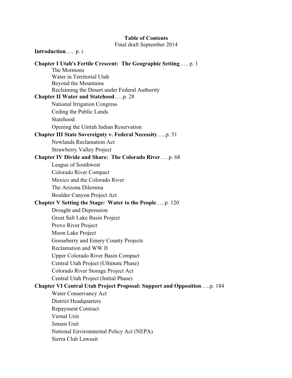 P. I Chapter I Utah's Fertile Crescent: the Geographic Setting T