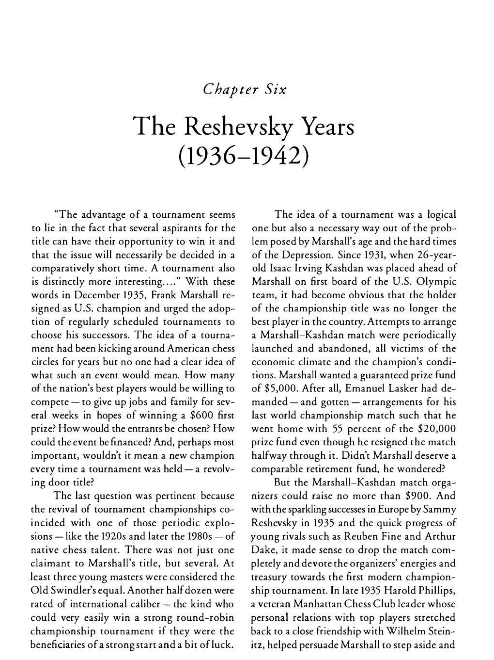 The Reshevsky Years (1936-1942) 47