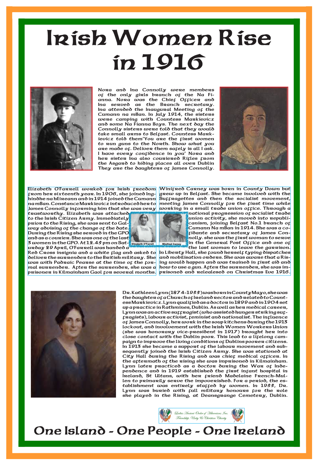 Poster Irish Women Rise 1916