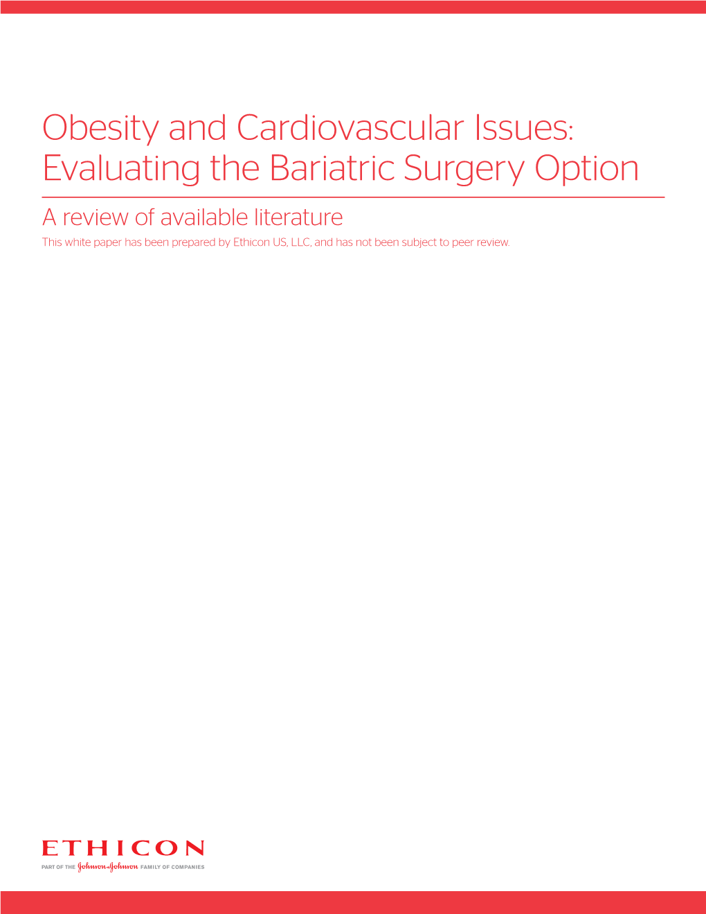 Obesity and Cardiovascular Issues: Evaluating the Bariatric Surgery