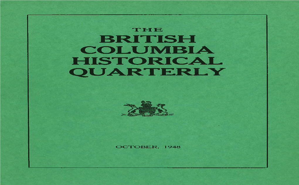 British Columbia Historical Quarterly