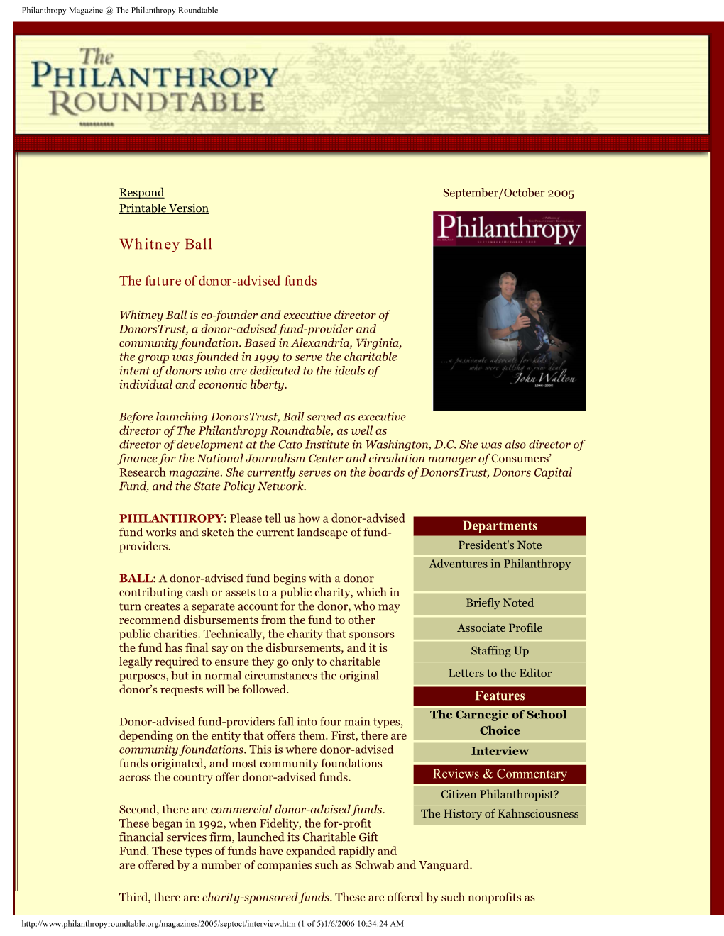 Philanthropy Magazine @ the Philanthropy Roundtable