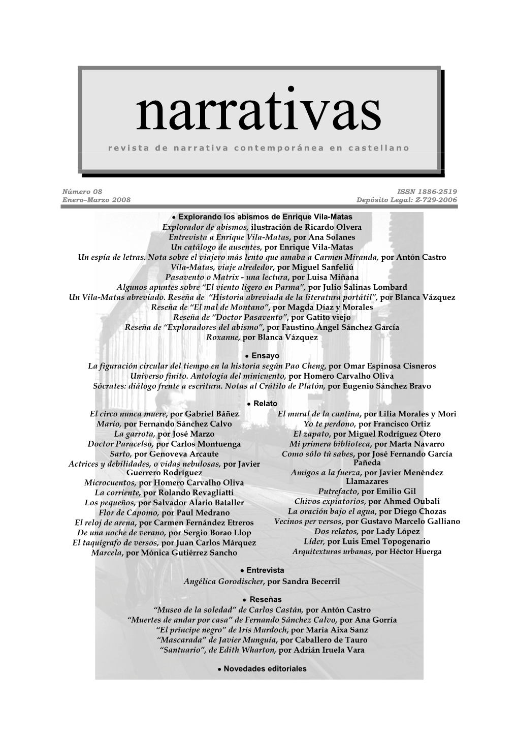 Narrativas Revista De Narrativa Contemporánea En Castellano