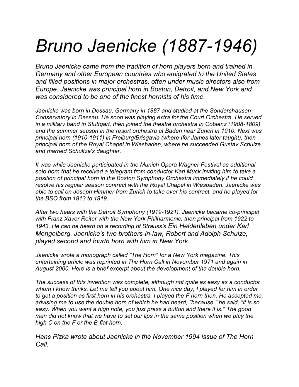 Bruno Jaenicke (1887-1946)