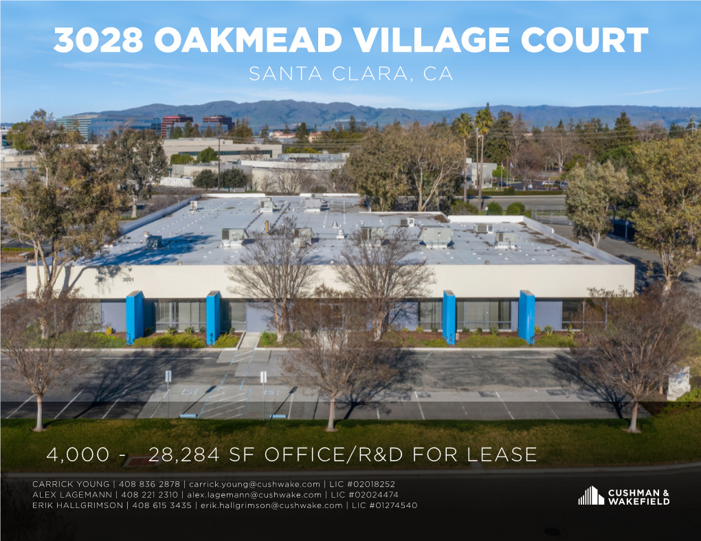 3028 Oakmead Village Court Highlights Santa Clara, Ca