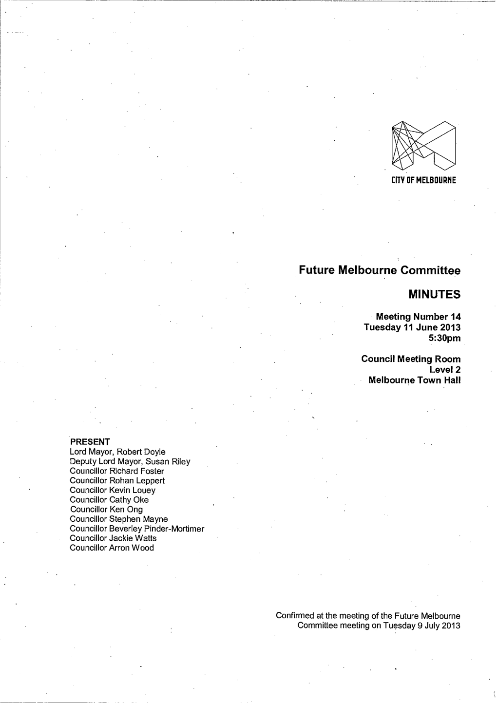 Future Melbourne Committee MINUTES