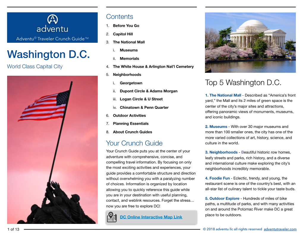 Washington DC Crunch Guide
