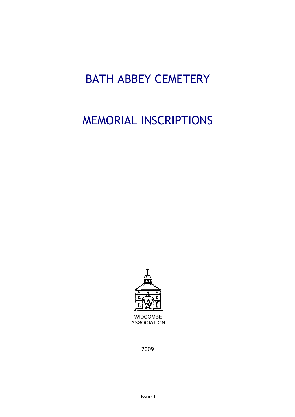 Bath Abbey Cemetery Memorial Inscriptions