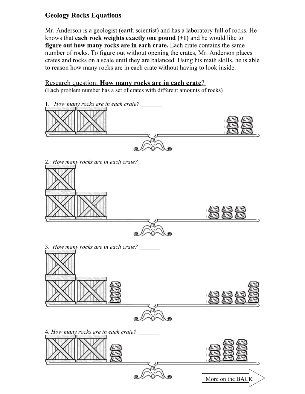 Geology Rocks Equations