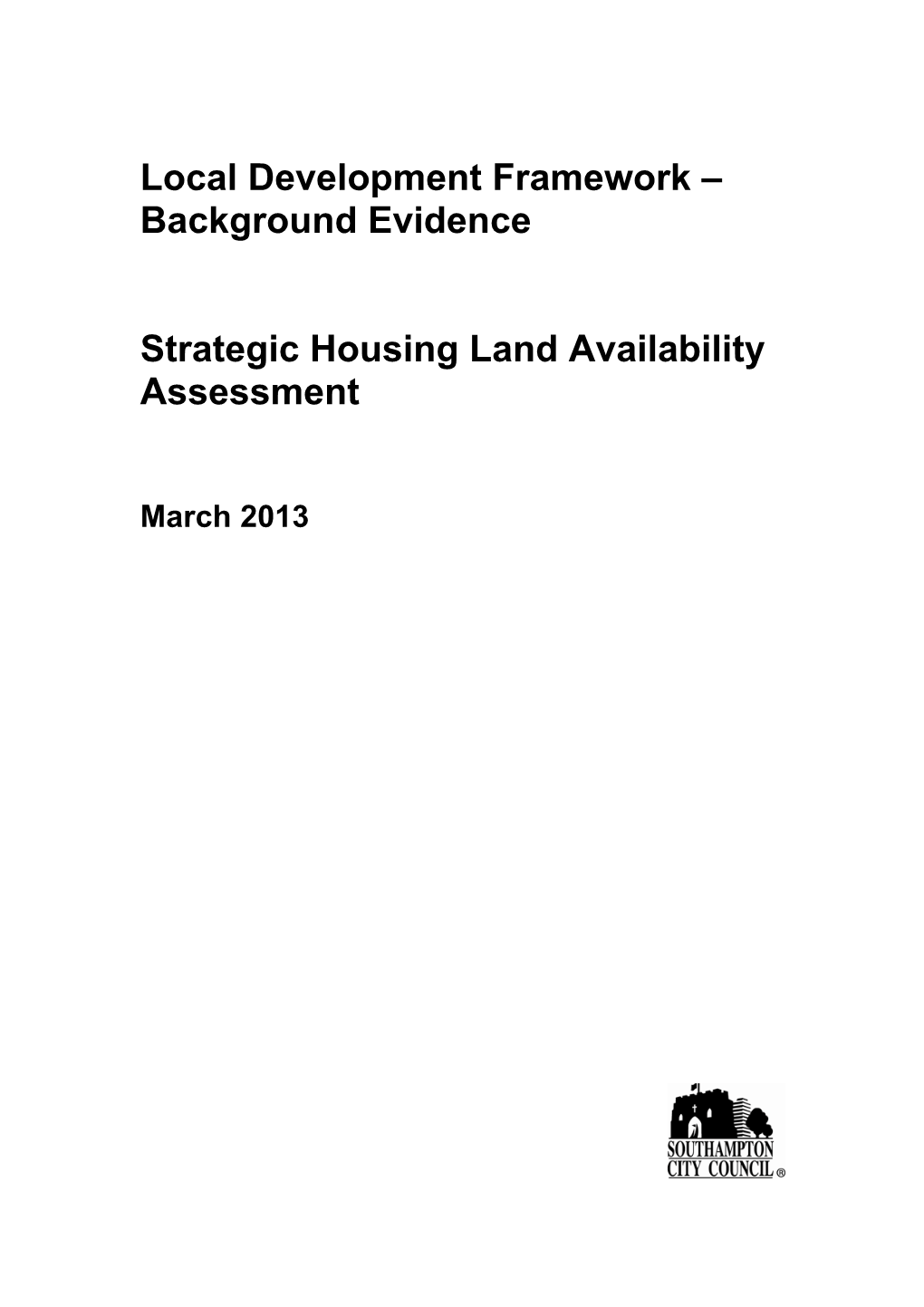 Strategic Housing Land Availability Assessment