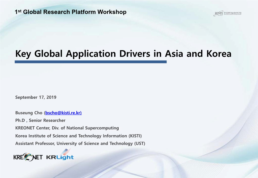 2019 9 17 Key Global Application Drivers in Korea and Asia(GRP)V1