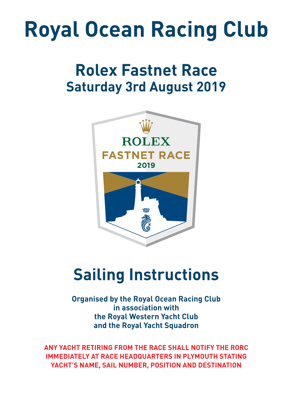 Rolex Fastnet Race Saturday 3Rd August 2019