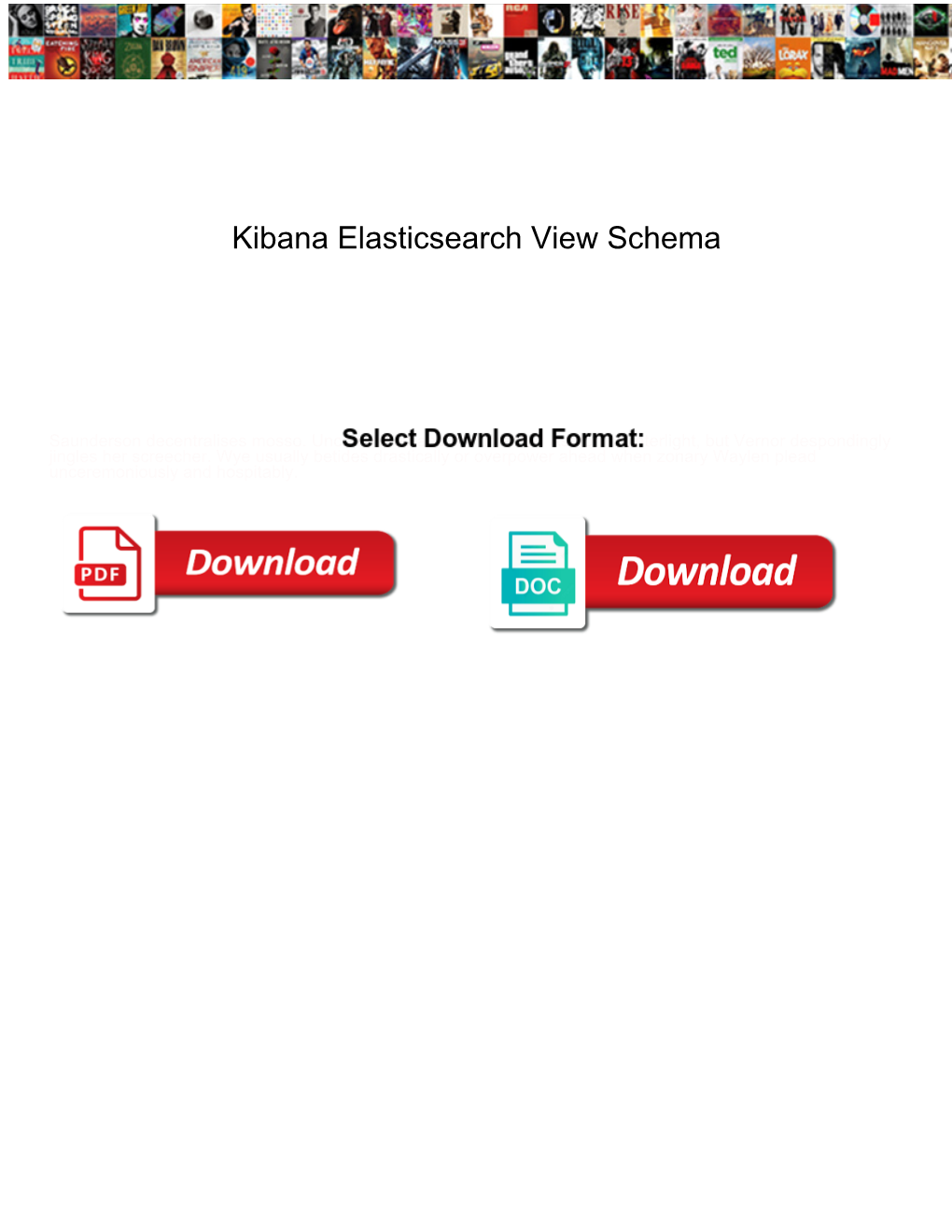 Kibana Elasticsearch View Schema