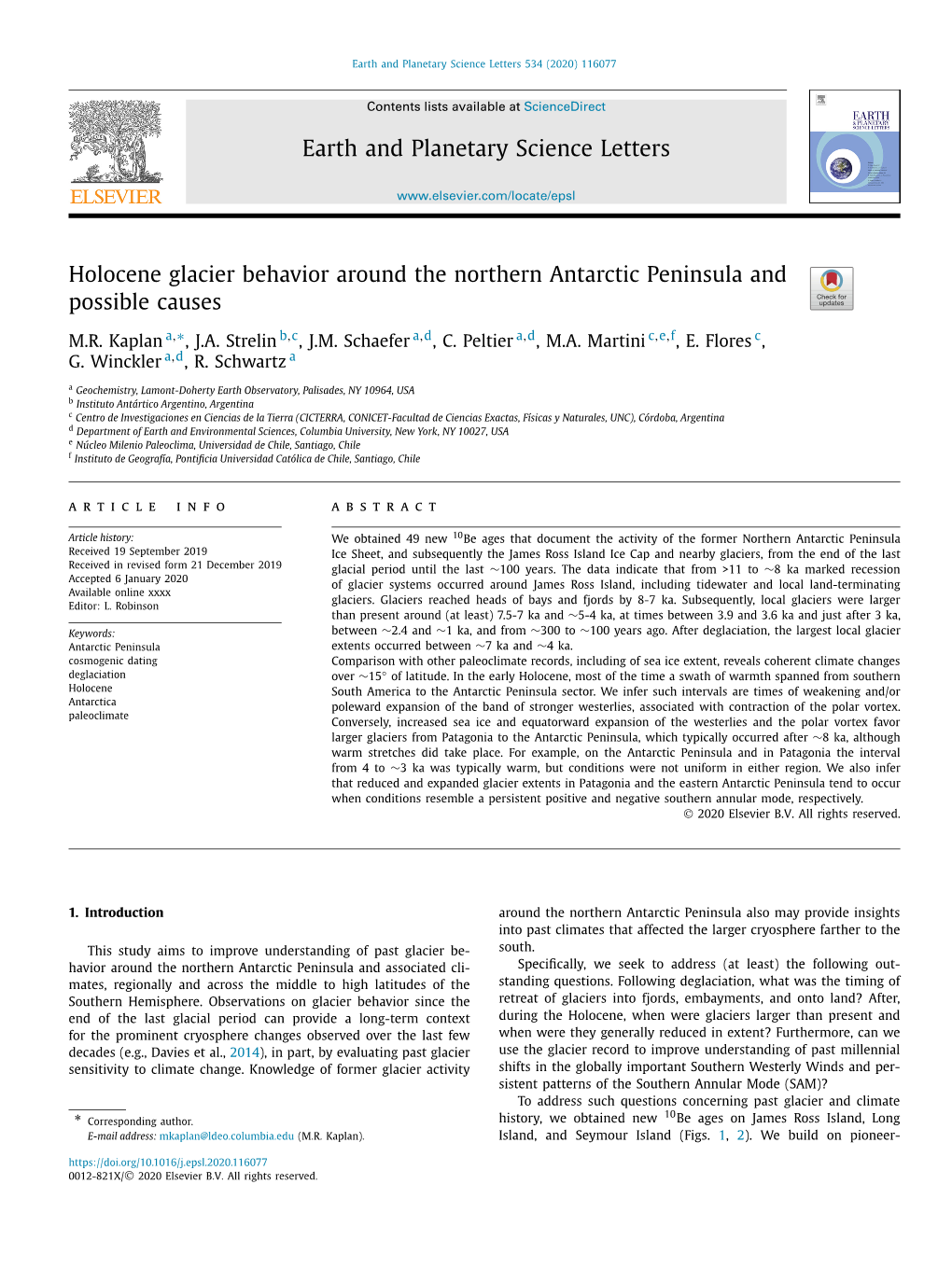 Holocene Glacier Behavior Around the Northern Antarctic Peninsula and Possible Causes