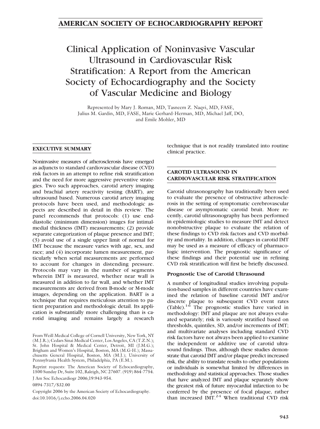 Clinical Application of Noninvasive Vascular Ultrasound In