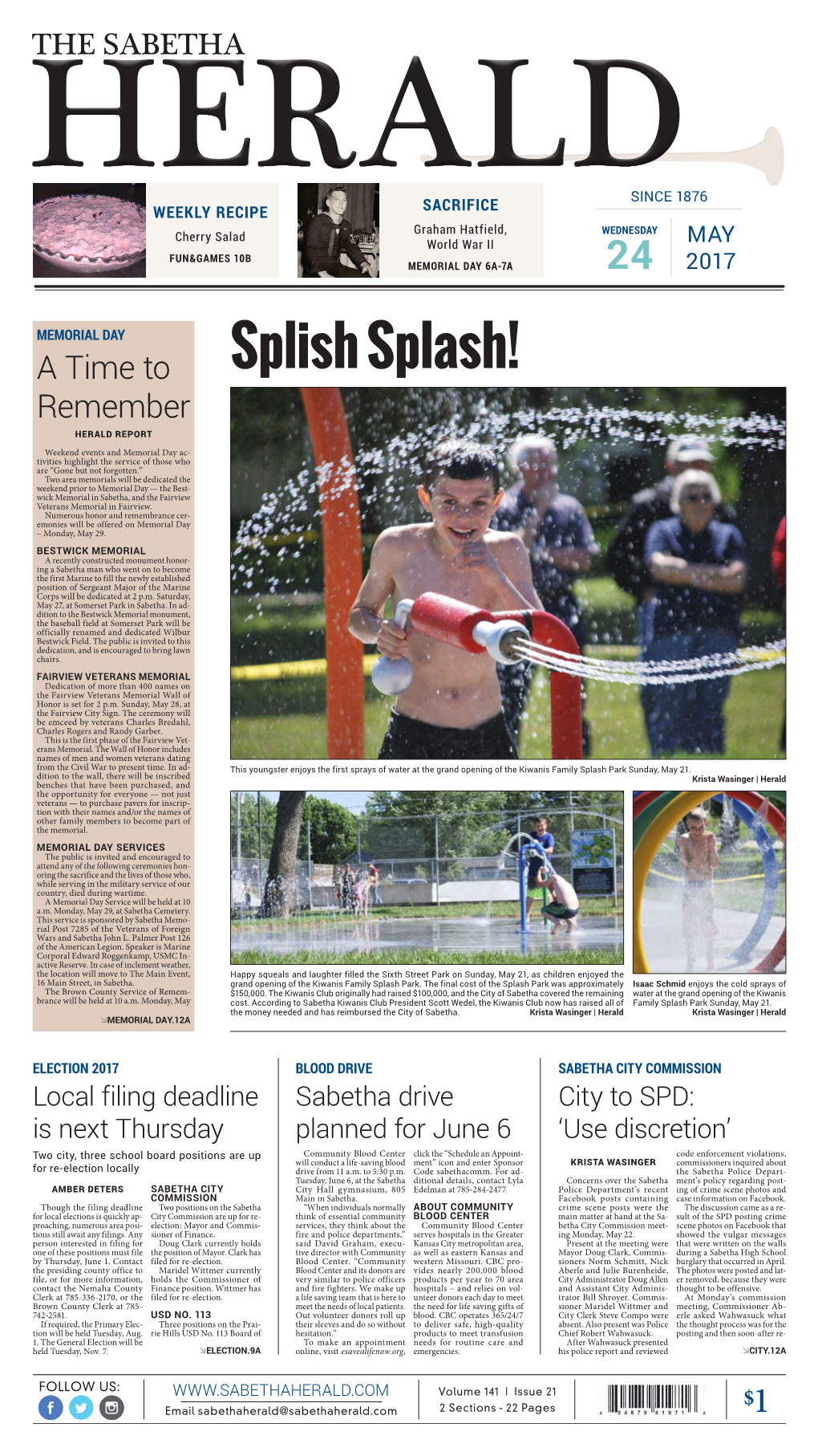 Splish Splash! Remember HERALD REPORT