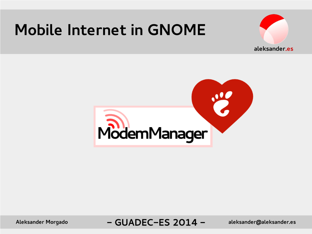 Mobile Internet in GNOME