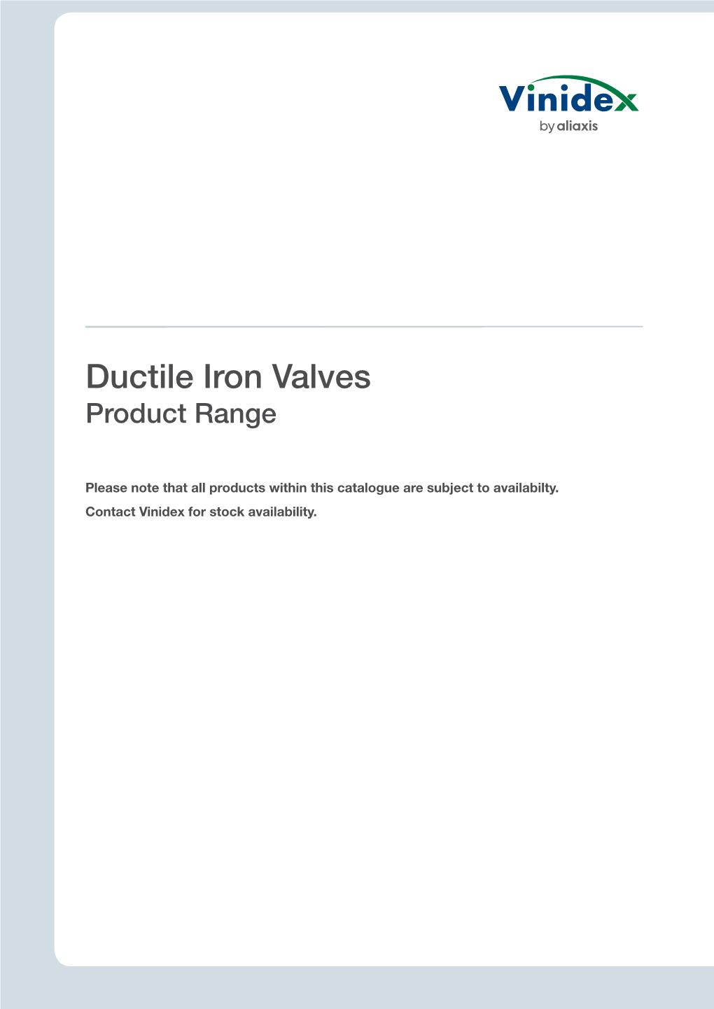 Ductile Iron Valves Product Range