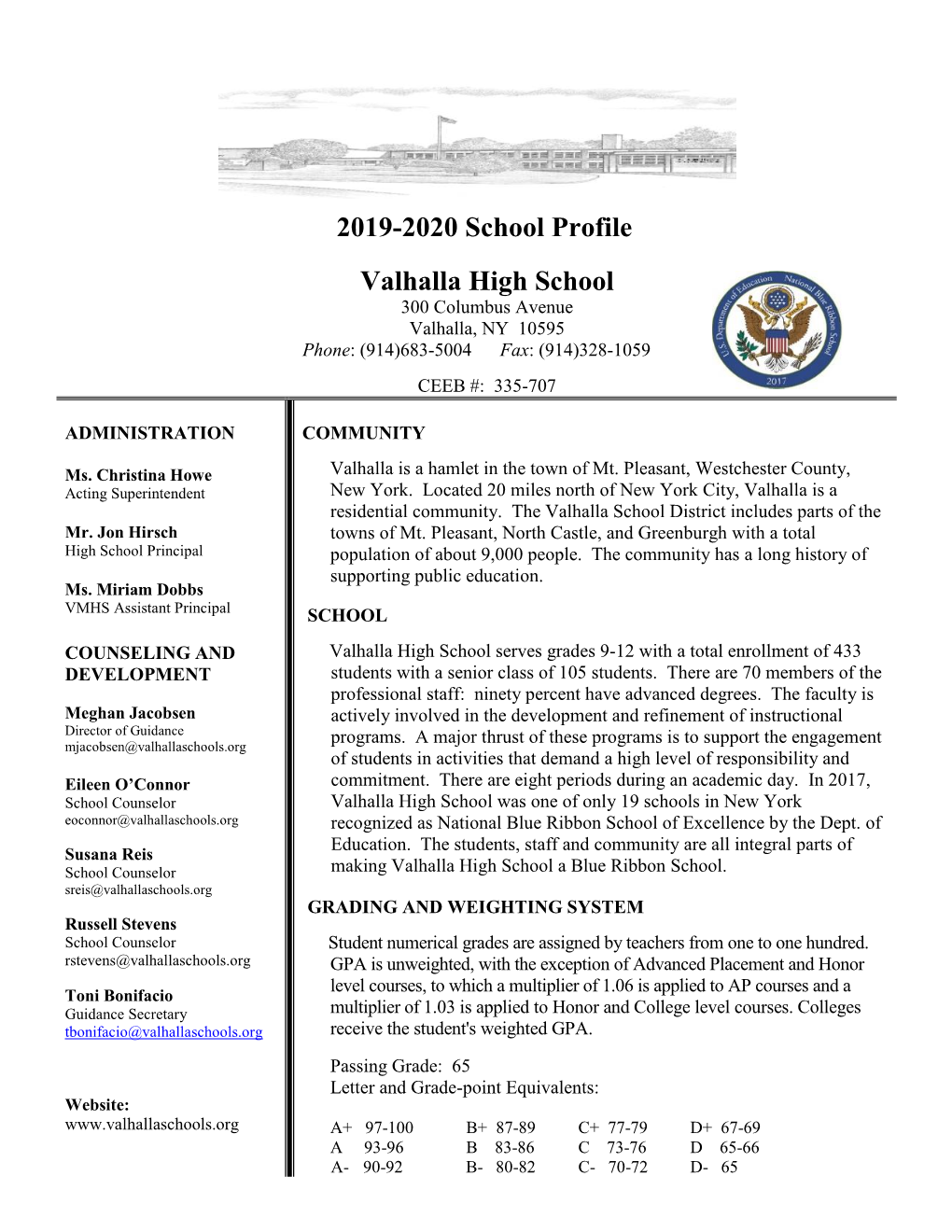 High School Profile 2019-2020 3.Pdf