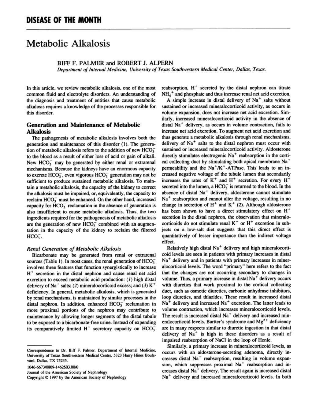 Metabolic Alkalosis