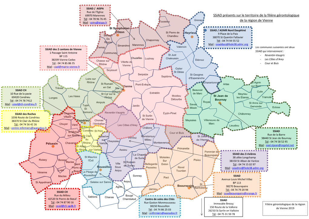 SSIAD Présents Sur Le Territoire De La Filière Gérontologique De La Région