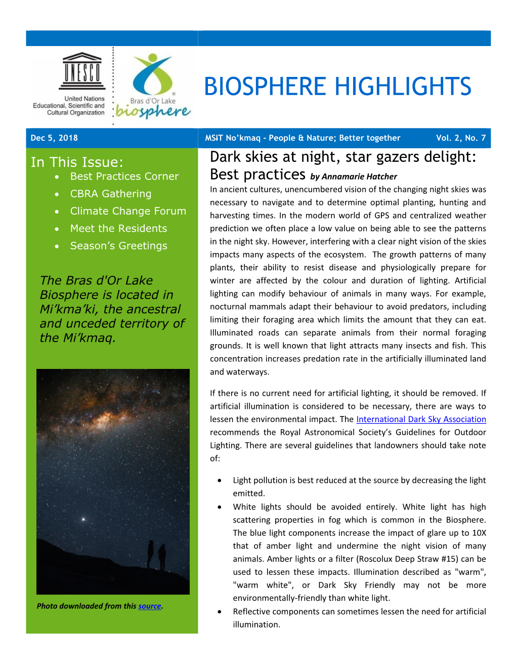 Biosphere Highlights