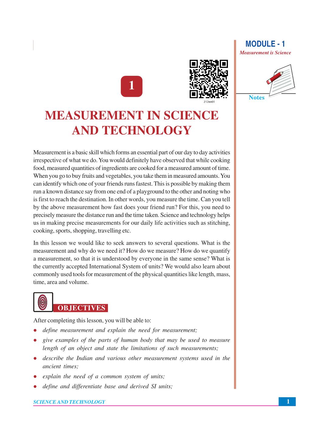 1 Measurement in Science and Technology