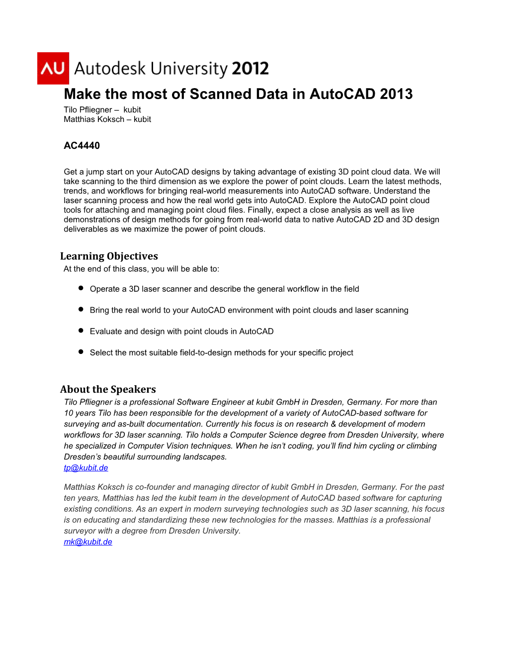 Make the Most of Scanned Data in Autocad 2013