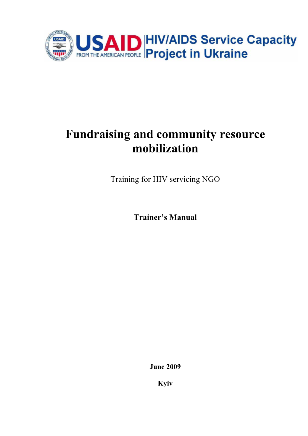 Fundraising and Community Resource Mobilization