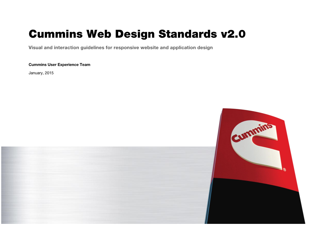 Cummins Web Design Standards V2.0