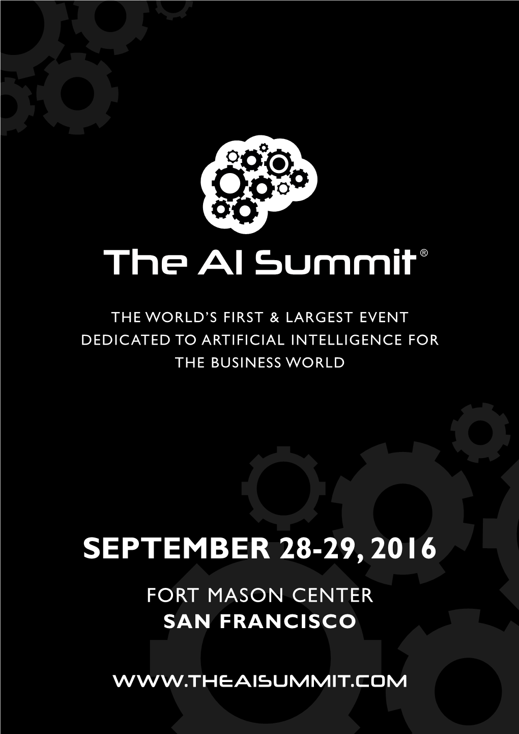 September 28-29, 2016 Fort Mason Center San Francisco