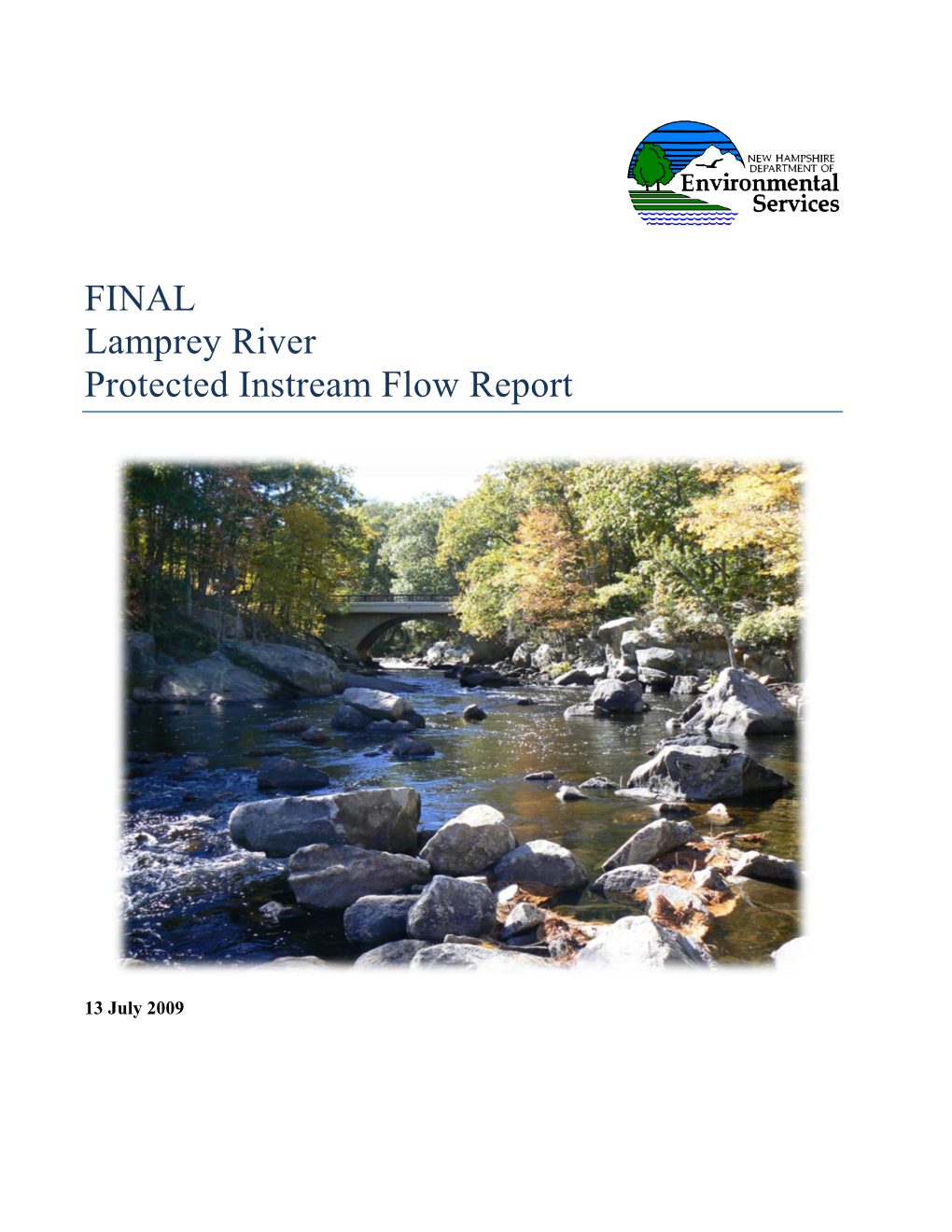 FINAL Lamprey River Protected Instream Flow Report