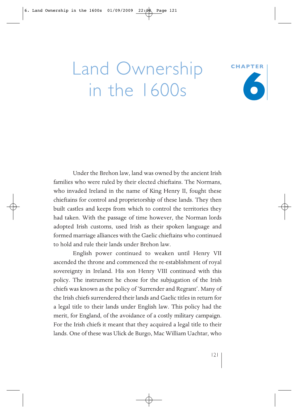 6. Land Ownership in the 1600S 01/09/2009 22:08 Page 121