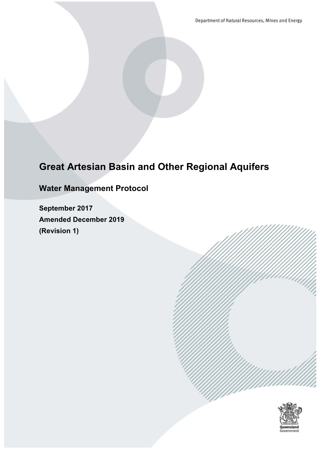 Great Artesian Basin and Other Regional Aquifers Water Management Protocol 2017 (This Protocol)