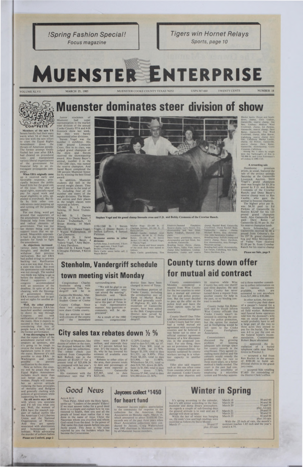 March 25, 1983 - the Muenster Enterprise