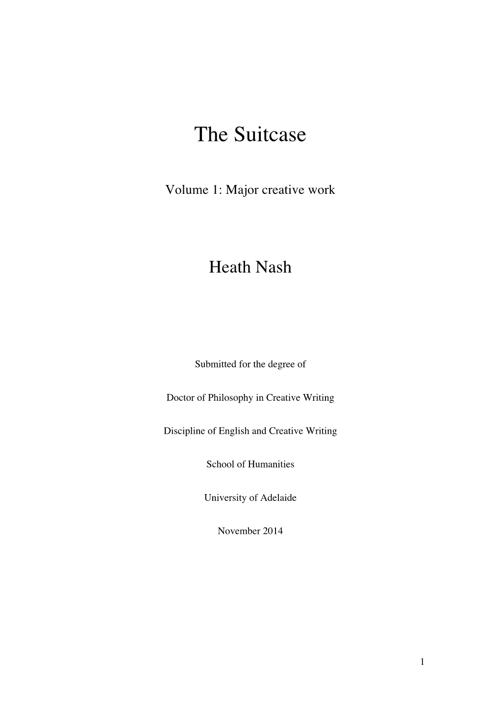 The Suitcase / Slicing Through Noir Fiction
