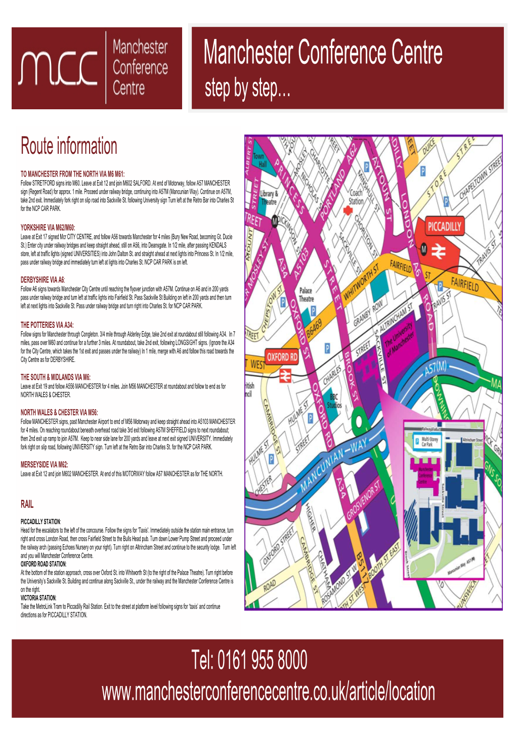 Manchester Conference Centre Step by Step…