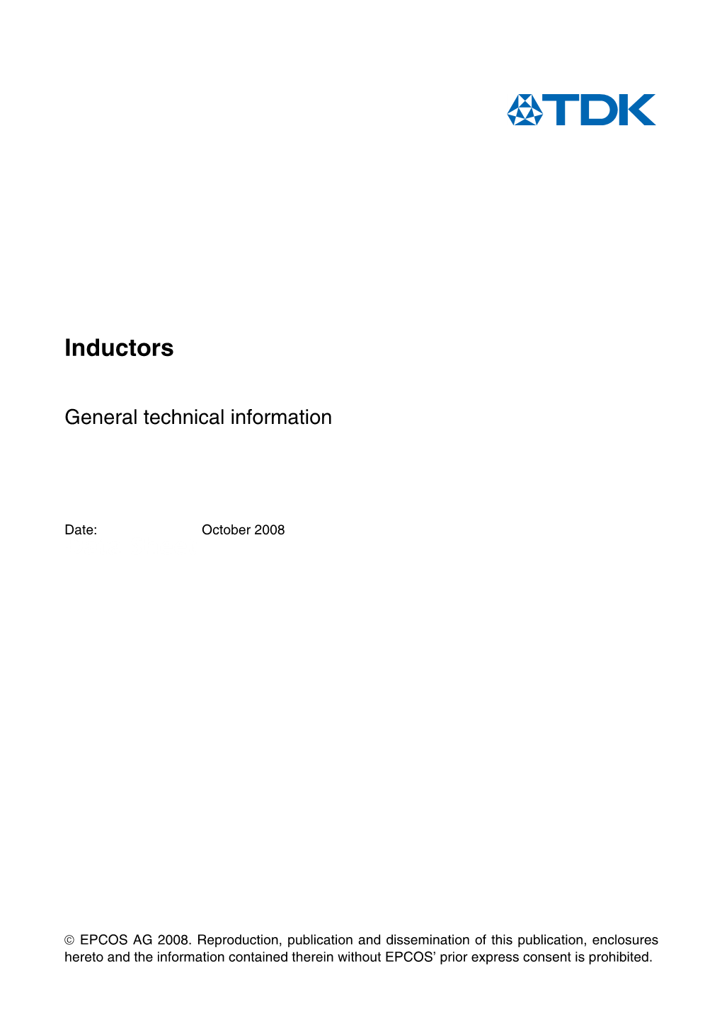 Inductors, General Technical Information