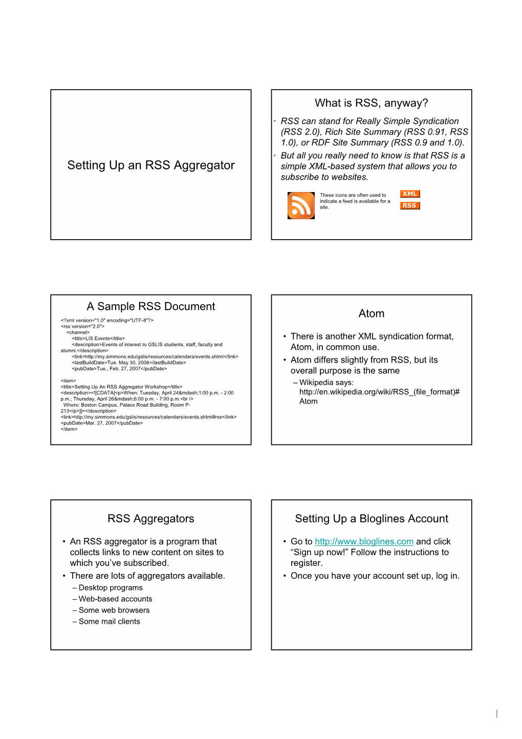 Setting up an RSS Aggregator Simple XML-Based System That Allows You to Subscribe to Websites