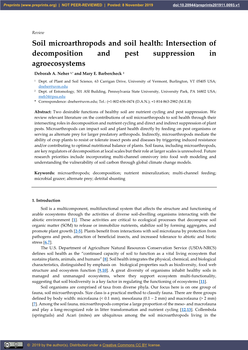 Intersection of Decomposition and Pest Suppression in Agroecosystems