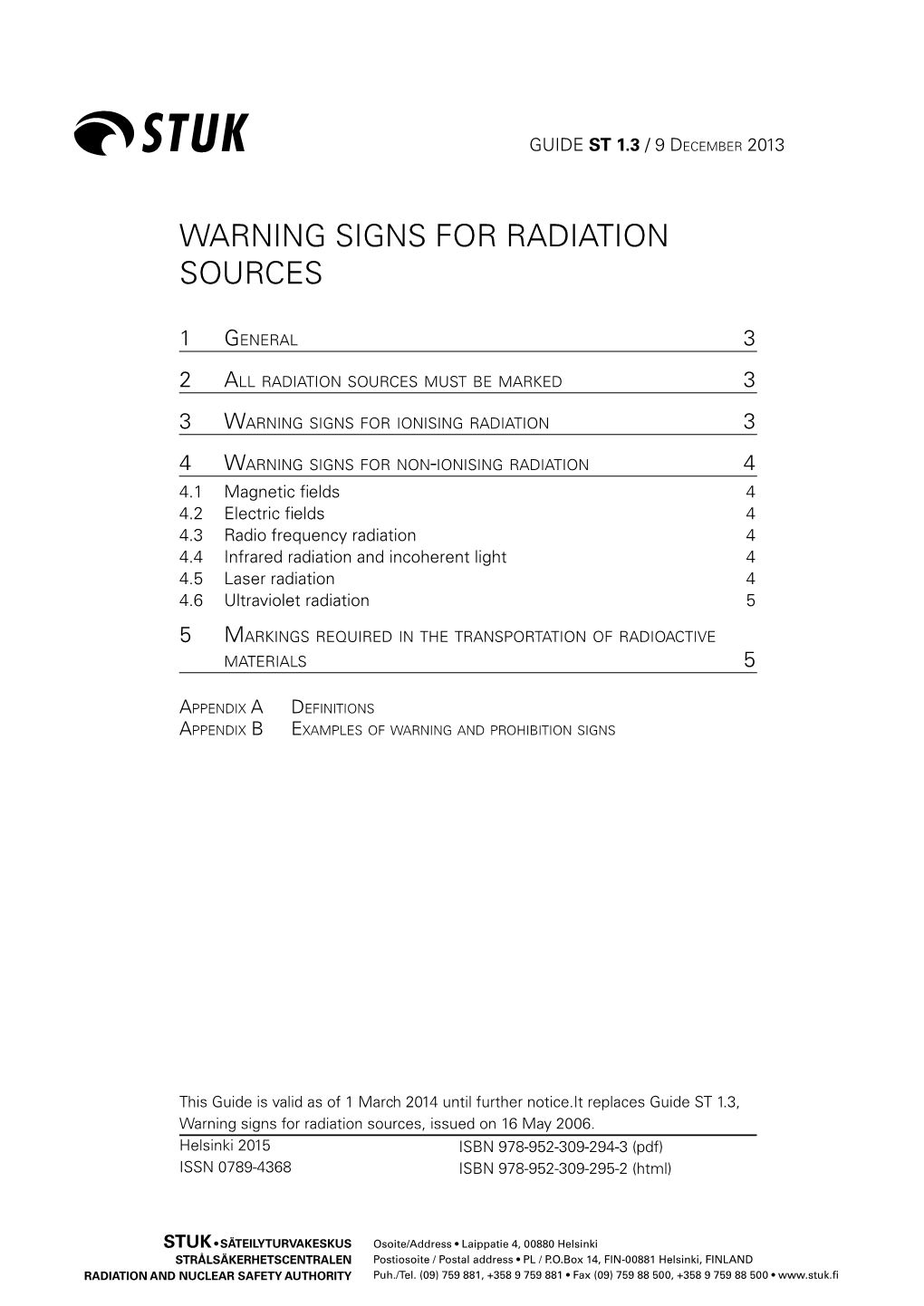 Warning Signs for Radiation Sources