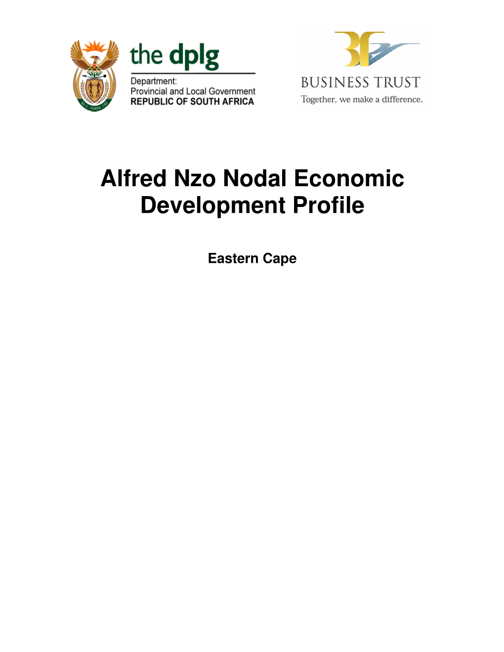 Alfred Nzo Nodal Economic Development Profile