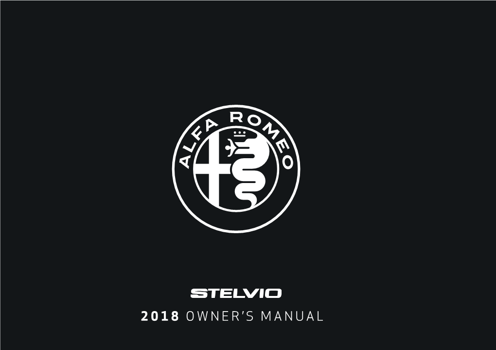 2018 Alfa Romeo Stelvio Base Owner's Manual